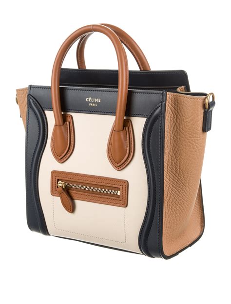 celine black nano luggage tote handbag|celine luggage tote sizes.